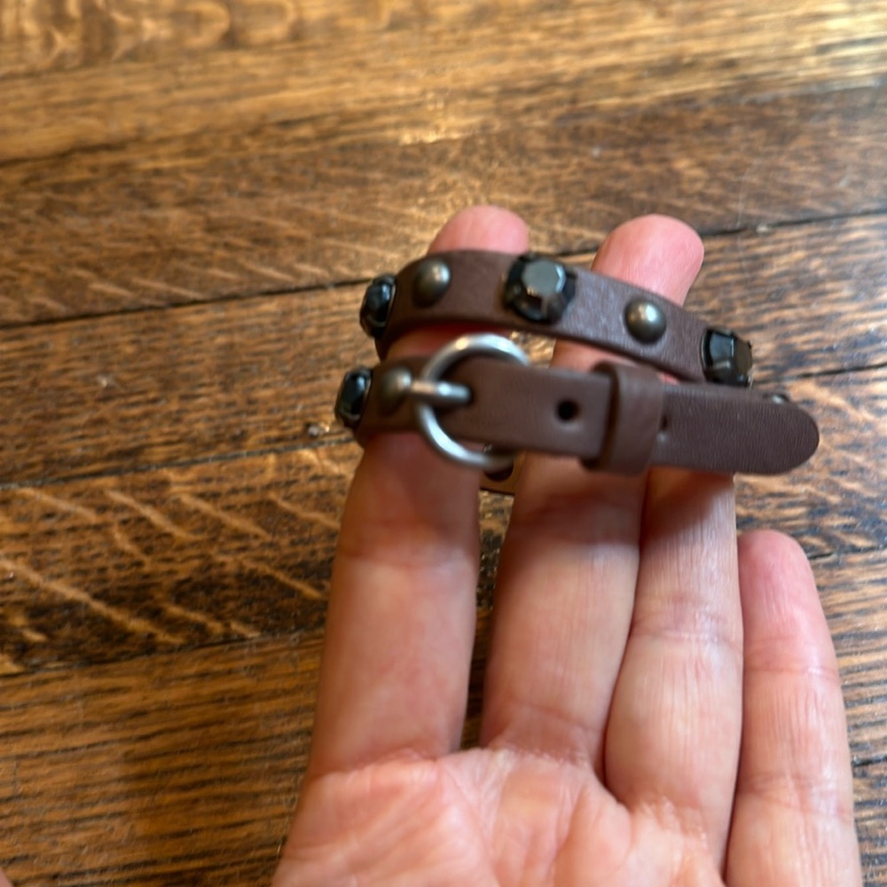 Jcrew studded leather wrap bracelet